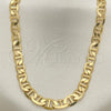 Oro Laminado Basic Necklace, Gold Filled Style Mariner Design, Polished, Golden Finish, 5.222.023.20