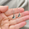 Sterling Silver Dangle Earring, Teardrop Design, Polished, Silver Finish, 02.395.0019