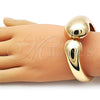 Oro Laminado Individual Bangle, Gold Filled Style Teardrop Design, Polished, Golden Finish, 07.215.0005.05