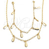 Oro Laminado Necklace and Bracelet, Gold Filled Style Polished, Golden Finish, 06.63.0213