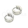 Stainless Steel Huggie Hoop, Polished, Steel Finish, 02.255.0011.10