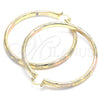 Oro Laminado Extra Large Hoop, Gold Filled Style Polished, Tricolor, 02.170.0184.1.70