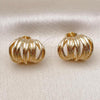 Oro Laminado Stud Earring, Gold Filled Style Polished, Golden Finish, 02.195.0364
