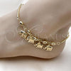 Oro Laminado Charm Anklet , Gold Filled Style Elephant Design, Polished, Golden Finish, 03.383.0001.10
