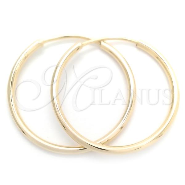 Oro Laminado Small Hoop, Gold Filled Style Polished, Golden Finish, 02.58.0081.20