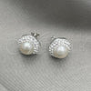 Sterling Silver Stud Earring, with Ivory Pearl, Polished, Silver Finish, 02.399.0060