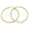Oro Laminado Large Hoop, Gold Filled Style Diamond Cutting Finish, Golden Finish, 02.213.0263.60