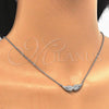 Sterling Silver Pendant Necklace, with White Cubic Zirconia, Polished, Rhodium Finish, 04.336.0003.16