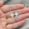 Sterling Silver Dangle Earring, Tree Design, Polished, Silver Finish, 02.397.0009