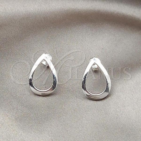 Sterling Silver Stud Earring, Polished, Silver Finish, 02.407.0010