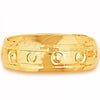 Oro Laminado Wedding Ring, Gold Filled Style Diamond Cutting Finish, Golden Finish, 5.164.034.06 (Size 6)