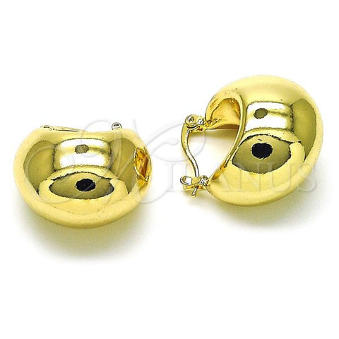 Oro Laminado Small Hoop, Gold Filled Style Hollow Design, Polished, Golden Finish, 02.195.0272.25