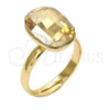 Oro Laminado Multi Stone Ring, Gold Filled Style with Golden Shadow Swarovski Crystals, Polished, Golden Finish, 01.239.0011.5 (One size fits all)