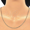 Oro Laminado Basic Necklace, Gold Filled Style Figaro Design, Polished, Golden Finish, 5.222.018.24