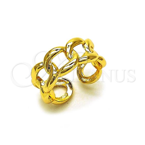 Oro Laminado Elegant Ring, Gold Filled Style Miami Cuban Design, Polished, Golden Finish, 01.310.0036