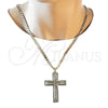 Oro Laminado Religious Pendant, Gold Filled Style Cross Design, Polished, Golden Finish, 05.63.1233