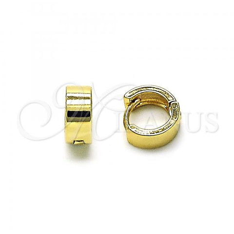 Oro Laminado Huggie Hoop, Gold Filled Style Polished, Golden Finish, 02.213.0482.10