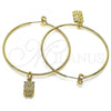 Oro Laminado Medium Hoop, Gold Filled Style Owl Design, Polished, Golden Finish, 02.63.2738.50