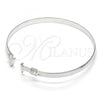 Rhodium Plated Individual Bangle, Polished, Rhodium Finish, 07.185.0017.1.06 (05 MM Thickness, One size fits all)