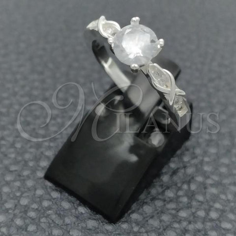 Sterling Silver Wedding Ring, with White Cubic Zirconia, Polished, Silver Finish, 01.398.0007.06