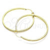Oro Laminado Large Hoop, Gold Filled Style with White Micro Pave, Polished, Golden Finish, 02.185.0005.50