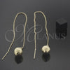 Oro Laminado Threader Earring, Gold Filled Style Strawberry Design, Golden Finish, 5.114.002