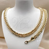 Oro Laminado Necklace and Bracelet, Gold Filled Style Polished, Golden Finish, 06.331.0007