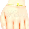 Stainless Steel Individual Bangle, Pineapple Design, Polished, Golden Finish, 07.265.0017 (01 MM Thickness, One size fits all)
