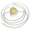Sterling Silver Pendant Necklace, Polished, Tricolor, 04.336.0143.16
