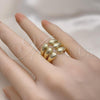 Oro Laminado Elegant Ring, Gold Filled Style Brushed Finish, Golden Finish, 01.213.0059