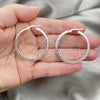 Sterling Silver Medium Hoop, Diamond Cutting Finish, Silver Finish, 02.389.0119.30
