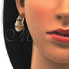 Oro Laminado Earring and Pendant Adult Set, Gold Filled Style Polished, Golden Finish, 10.163.0008