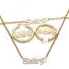 Oro Laminado Necklace, Bracelet and Earring, Gold Filled Style Polished, Golden Finish, 06.63.0252
