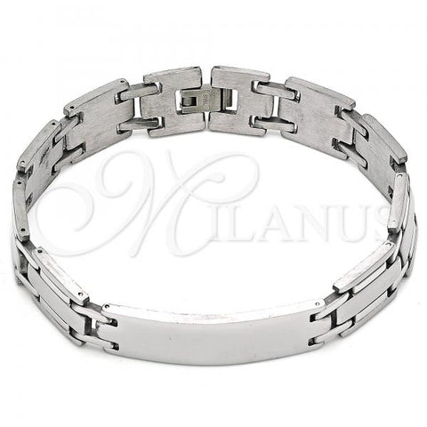 Stainless Steel Solid Bracelet, Polished, Steel Finish, 03.114.0382.09