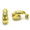 Oro Laminado Stud Earring, Gold Filled Style Chunky Design, Polished, Golden Finish, 02.163.0225