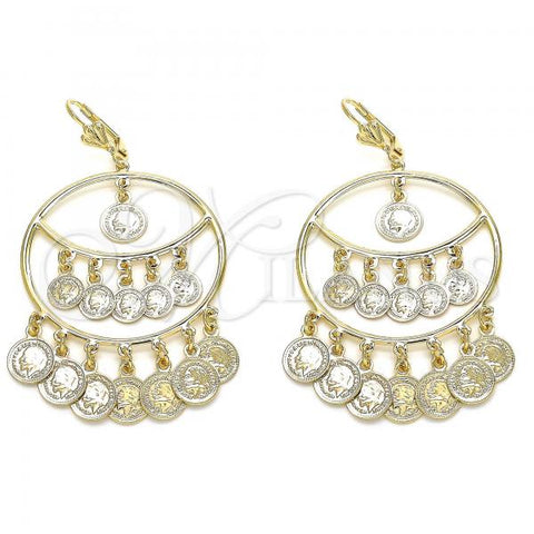 Oro Laminado Long Earring, Gold Filled Style Polished, Golden Finish, 02.331.0037