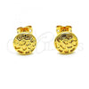 Oro Laminado Stud Earring, Gold Filled Style Polished, Golden Finish, 02.342.0263