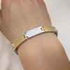 Stainless Steel Solid Bracelet, Polished, Two Tone, 03.114.0379.09
