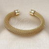 Oro Laminado Individual Bangle, Gold Filled Style Filigree Design, Polished, Golden Finish, 07.319.0003