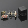Oro Laminado Stud Earring, Gold Filled Style Candy Design, Orange Enamel Finish, Golden Finish, 5.126.098.3 *PROMO*