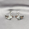 Rhodium Plated Stud Earring, Chunky Design, Polished, Rhodium Finish, 02.368.0090.1