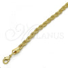 Oro Laminado Basic Necklace, Gold Filled Style Rope Design, Polished, Golden Finish, 04.213.0103.24