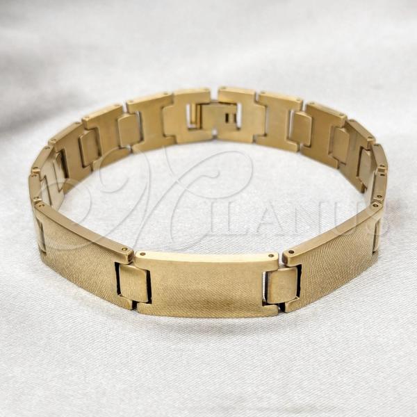 Stainless Steel Solid Bracelet, Polished, Golden Finish, 03.63.22958.08