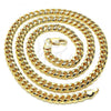 Oro Laminado Basic Necklace, Gold Filled Style Miami Cuban Design, Polished, Golden Finish, 04.63.1400.20