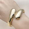 Oro Laminado Individual Bangle, Gold Filled Style Teardrop Design, Polished, Golden Finish, 07.215.0015.06
