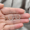 Sterling Silver Small Hoop, Diamond Cutting Finish, Silver Finish, 02.401.0030.12