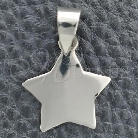 Sterling Silver Fancy Pendant, Polished, Silver Finish, 05.392.0012