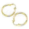 Oro Laminado Medium Hoop, Gold Filled Style Polished, Tricolor, 5.134.024.2.30