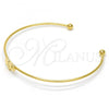 Stainless Steel Individual Bangle, Elephant Design, Polished, Golden Finish, 07.265.0013 (01 MM Thickness, One size fits all)