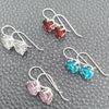 Sterling Silver Dangle Earring, with White Cubic Zirconia, Polished, Silver Finish, 02.394.0012